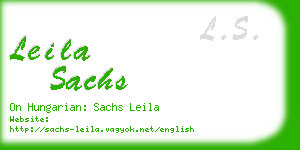leila sachs business card